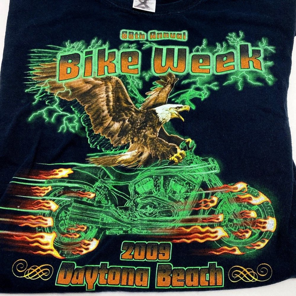 Daytona Bike Week T-Shirt Men Size L Florida 68th Annual 2009 Bike Week